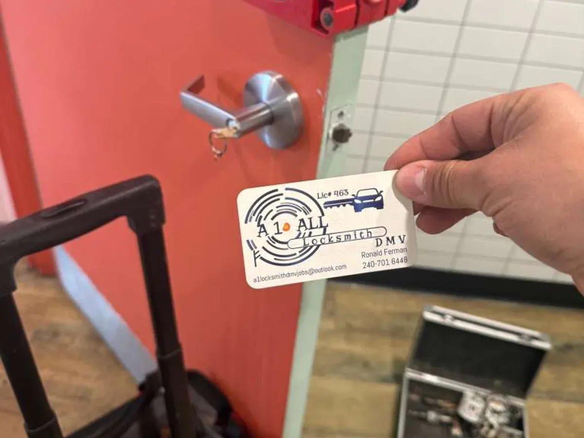 Residential entry door lock serviced by A1 All Locksmith DMV